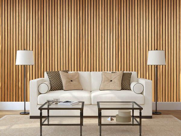 White Oak Acoustic Slat Wall Panels – Real Wood for Soundproofing and Style - Image 2