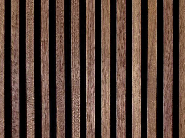 Black Walnut Slat Acoustic Wall Panel